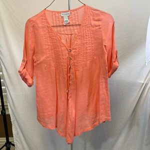 Soft Surroundings Women’s XS Linen Top Blouse